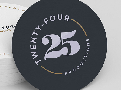 TwentyFour 25 Productions branding business card circle collateral design logo print typography