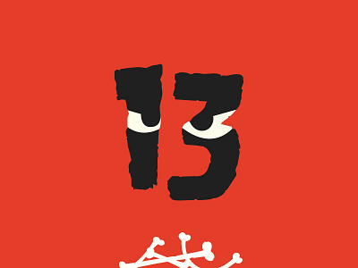 13 v2 Dribbble 13 design graphic design icon illustration letter letters logo number