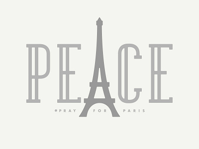 Peace for Paris design france illustration logo paris type typography