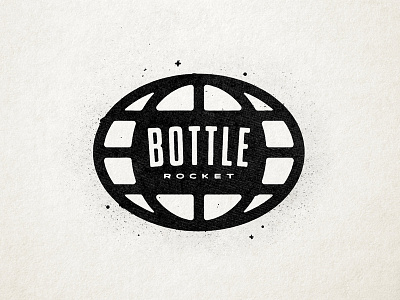 Bottle Rocket Stamp branding icon logo retro space stamp vintage