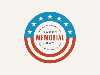 Memorial Day 2018 america badge badge design holiday logo memorial day patriotic retro usa vintage