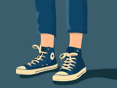 Boy with Shoes shoes boy standing illustration