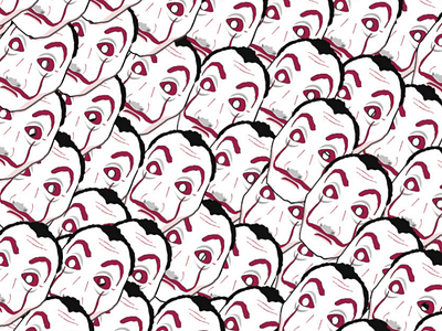 Dali masks | Pattern | Money Heist dali mask illustration netflix