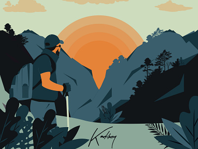 Mountain Man design graphics illustration man nature