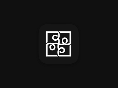 App Icon — Day 5 #dailyui app black dailyui icon logo minimal puzzle ui web white