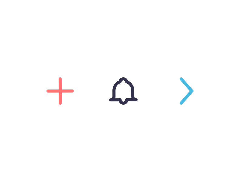 Icon Set — 55 animation arrow dailyui flat icon minimal motion notification plus simple ui web