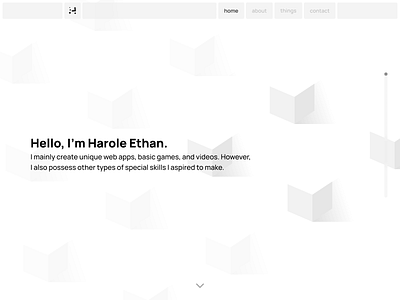 Harole's Website homepage webpage