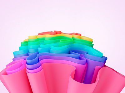 Rainbow Bloom (Windows 11-Inspired) 3d abstract artwork bloom illustration rainbow wallpaper windows windows 11