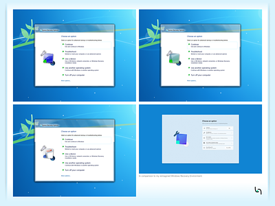 Windows 12 Recovery Environment in Windows Aero aero calm design ui ux windows windows 12 windows 7 windows aero windows vista