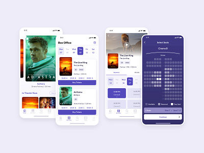 Haydn Kino Mobile App Design cinema app mobile app design movies app ui design ux design