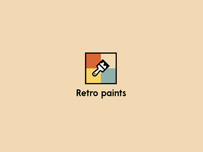 Retro Paints brand design illustration logo logo design logo designer minimal minimalist logo minimalistic paint pastel retro retro design retro logo retrowave shop shopping app