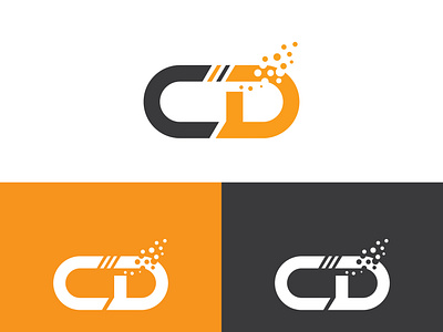 C D letter logo monogram design