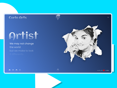 Curio Arts app design flat graphic design illustration logo minimal ui web website