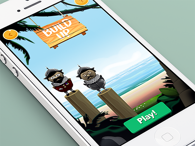 Quiztador - Build up stage cartoon game iphone mobile quiz ui