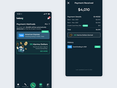 Belong app payment