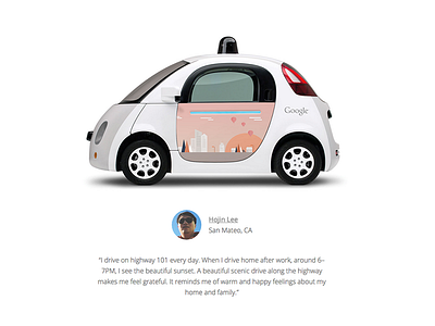 Winner of the Google self Driving Car Project app car google icon illustration iphone paint psd