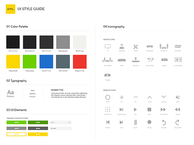 UI Style guide design guide guide psd spec style toolkit ui