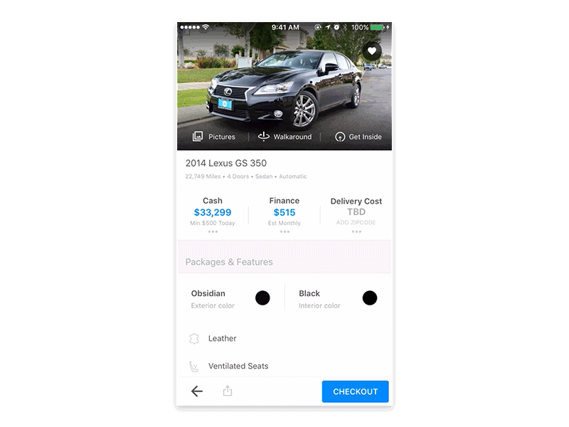Beepi - 360 viewer app bayarea car giveaway google hiring illustration iphone mobile sanfrancisco ui