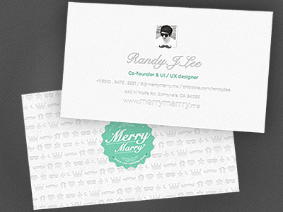 MerryMarry business card design app business card ci icon iphone mobile ui ux wedding