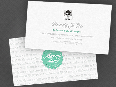 MerryMarry business card design