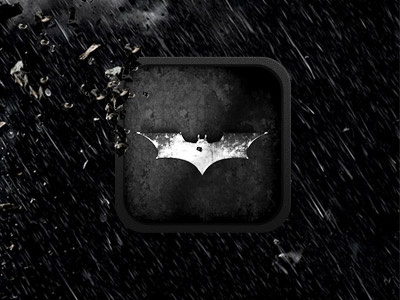 Dark Knight Rises App icon app icon iphone mobile movie ui ux