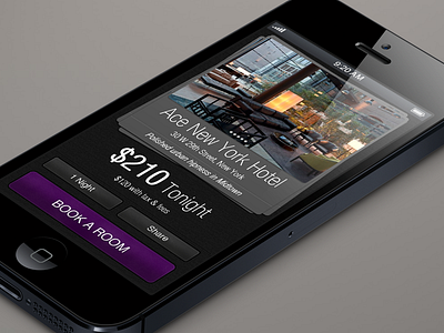 Hotel Tonight for iPhone5 / Concept design app ci hotel icon iphone landing mobile ui ux web wedding