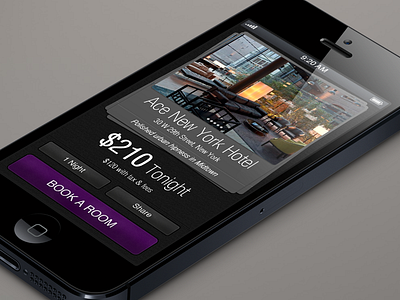Hotel Tonight for iPhone5 / Concept design