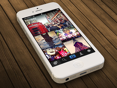 Lightt App New Main screen app ci hand icon iphone iphone5 mobile psd template ui ux