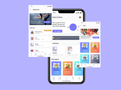 Fitness Application app app design design design app fitness fitness app productdesign ux uxdesign uxui