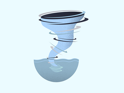 Tornado adobe art design digital flat graphic illustration illustrator ocean tornado vector