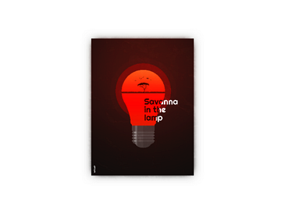 Savanna in the lamp adobe art design digital graphic illustrator photoshop poster red savanna web webdesign yolopek