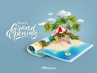 Marina beach grand opening beach design digital grand grand opening marina open post social media summer summertime