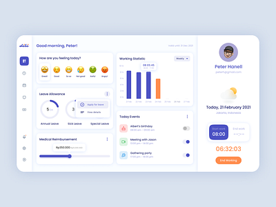 Employee Profile Dashboard - UI Design