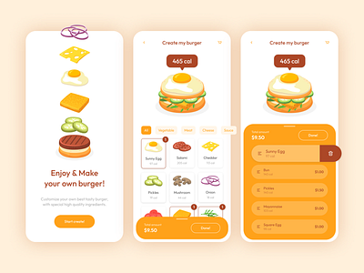 Calories Burger - UI Mobile App