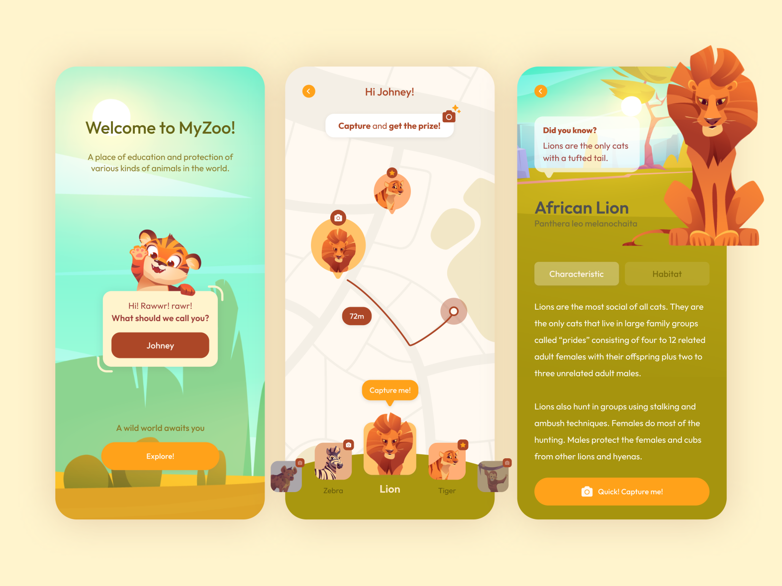 Zoo Apps Example Interactive Zoo Maps - UI Mobile App by Sania Tanjung on Dribbble