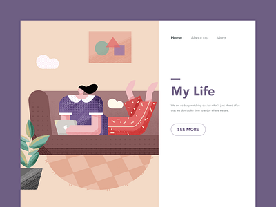 Illustration of life-2 design ui 插图