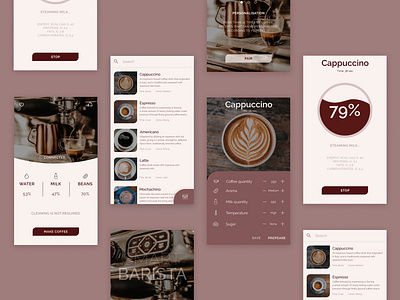 Smart Wireless Coffee Maker app design coffee maker design figma figmadesign mobile design ui ux