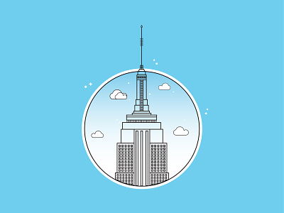 Empire State Building empire state building icon icon design illustration illustration art illustrator lineart logodesign new york vector vector art vector illustration