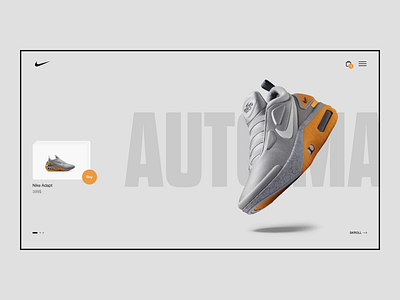 Nike Adapt Auto Max - Web Design design minimal ui ux