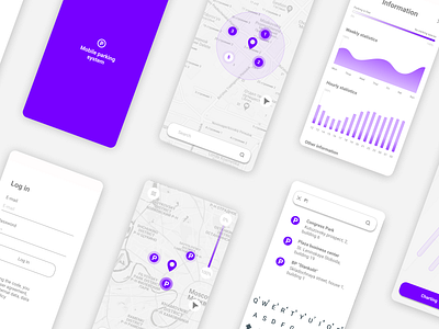 Parking app app design mobile parking ui ux