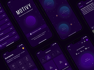 Motivy app design mobile ui ux