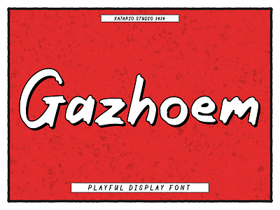 Gazhoem - Playful Display Font brand brush font cartoon casual comic display display font display typeface font font design logo multilingual pencil pencil font playful playful font typeface