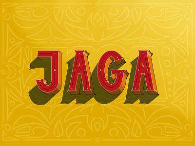 JAGA - Digital Lettering 3d 3d lettering calligraphy cartoon design digital doodle free illustration indonesia keep lettering ornament red shadow star typography wallpaper word yellow