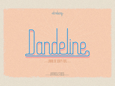 Dandeline Font branding branding design cursive font lettering logo logotype retro script typeface typography vintage