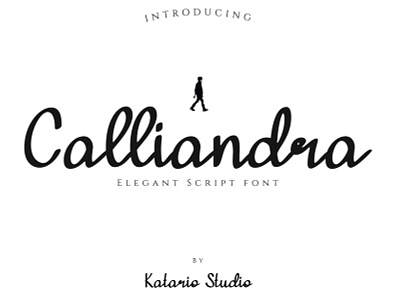 Calliandra Font brand calligraphy cosmetic event font lettering logo music script smooth typeface typography weddings
