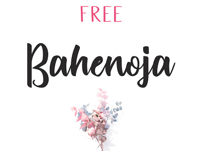 BAHENOJA - FREE SCRIPT FONT brand calligraphy dafont font font design free free font free script font freebie freebies logo logotype script typography