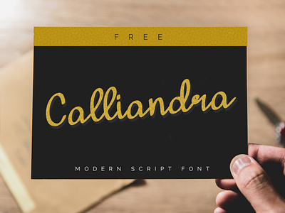 CALLIANDRA - FREE SCRIPT FONT brand calligraphy dafont download font font design fonts free free download free font free script font freebies gratis lettering modern script typography