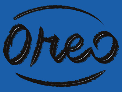 OREO - Calligraphy black blue brand calligraphy cookies fanart food illustration lettering lettering art logo logotype oreo script sweet typeface typography white