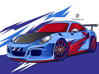 PORSCHE 911 vector design automotiv car design drag illustration needforspeed porsche porsche911 race speed speedcar sportcar vector