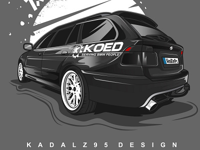 Bmw 530d car illustration